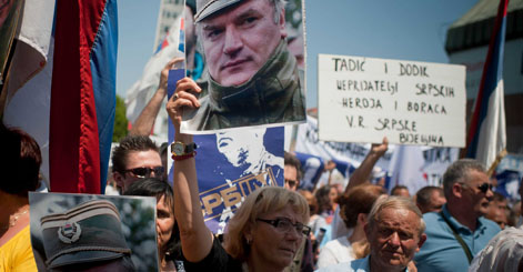 Protests over the arrest of Ratko Mladic - Photo by Leskovsek Matej/SIPA/Newscom