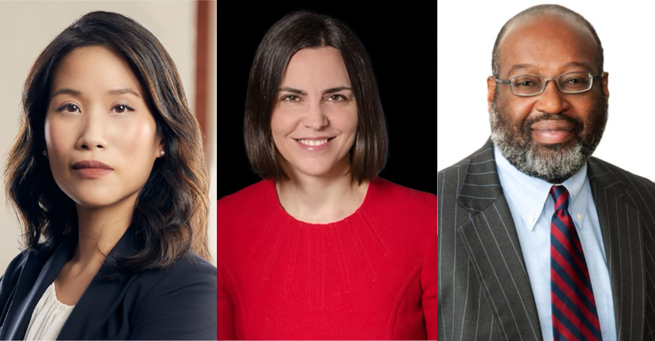 Ting Chen, co-head of global M&A at Cravath; Melissa Sawyer, global head of M&A and co-head of corporate governance at Sullivan & Cromwell; and Michael Aiello, chairman of the corporate department of Weil, Gotshal & Manges.