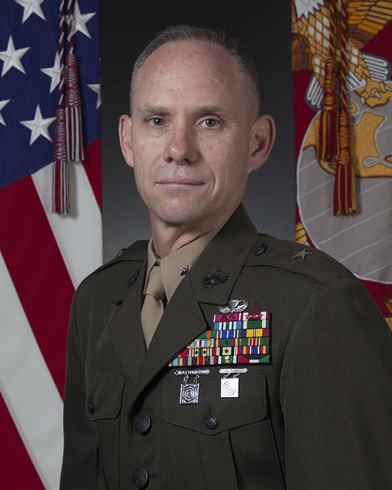 The chief defense counsel, Marine Brig. Gen. John Baker.