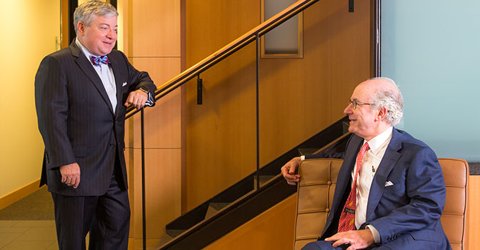 Photo of James Garner (left) and Leopold Sher by Sara Essex Bradley.