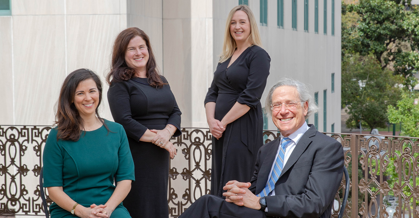 The New Orleans plaintiffs&rsquo; firm Kanner &amp; Whiteley has been punching above its weight for four decades. The firm&rsquo;s environmental team shows how. From left to right: Katherine Wells, Lili Petersen, Allison Brouk and Allan Kanner. Photo by Sara Essex Bradley.