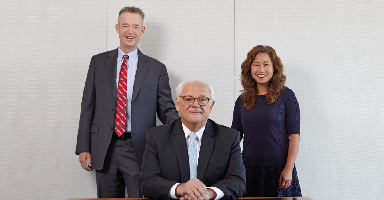 Rich Schoenberger (L), Mike Kelly and Doris Cheng. Photo by Rory Earnshaw.