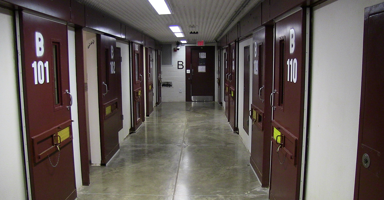 A portion of the Guantanamo Bay detention facility in Camp 5, where the 9/11 defendants are now held. 