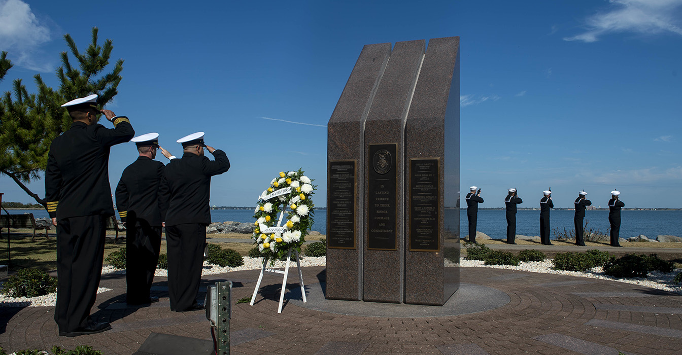 Photo of USS Cole Memorial in Norfolk, Va., by Petty Officer 2nd Class Jacob Milham.