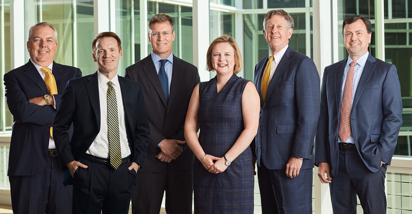 (L to R): Craig Seebald, Jason Powers, Hill Wellford, Lindsey Vaala, Alden Atkins and Darren Tucker