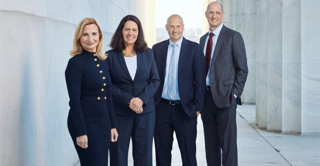 Jelena McWilliams, Jennifer Leete, Elad Roisman and Noah Phillips. Photo by Eli Meir Kaplan.